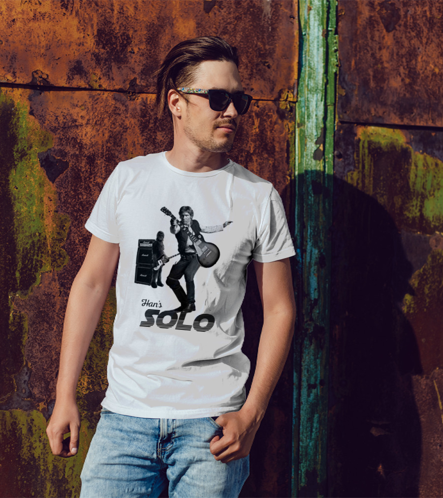 Han_s Solo Chewbacca Guitar Marshall Star Wars T-Shirt