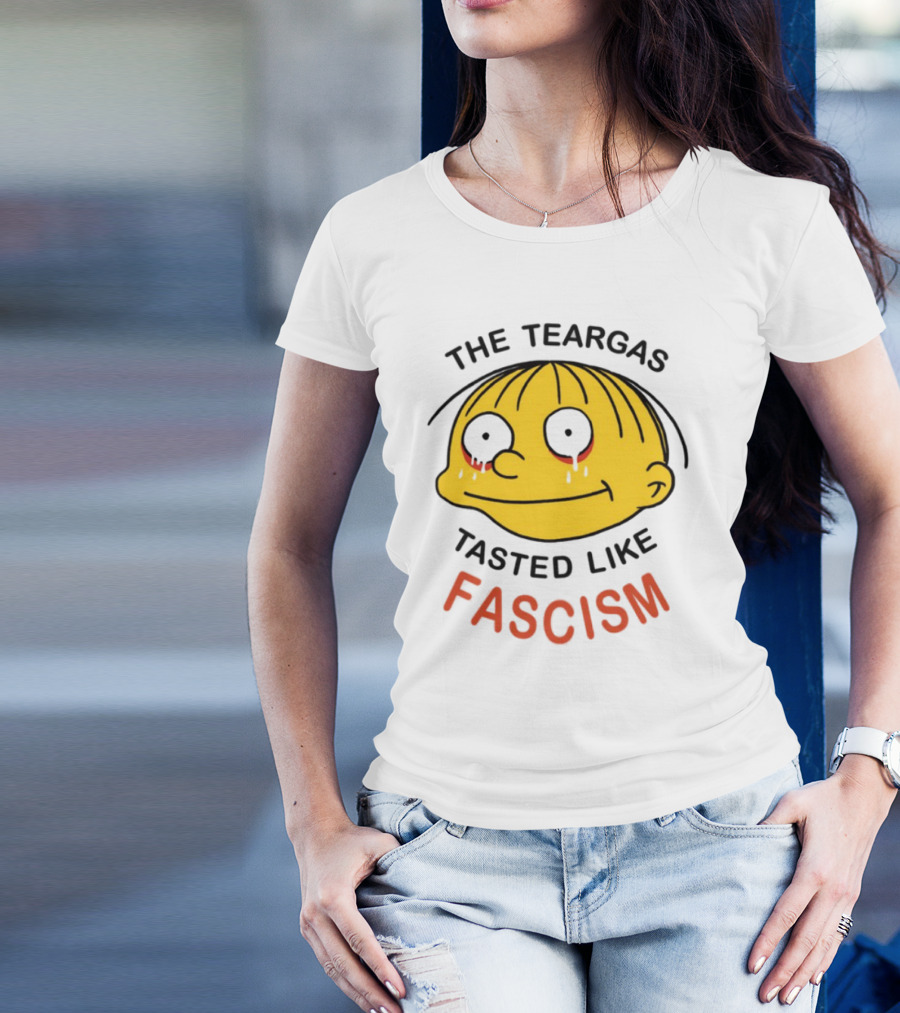 The Teargas Tasted Like Fascism Yellow Cartoon Face T-Shirt