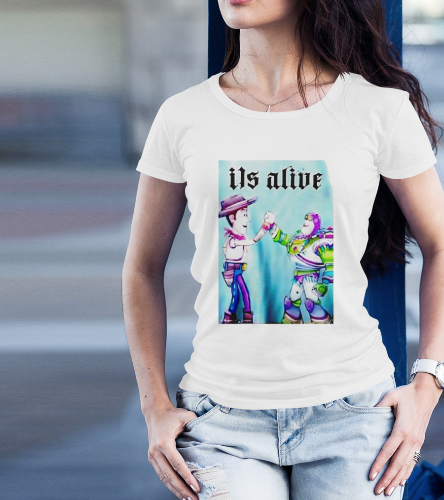 Ils Alive Woody And Buzz Lightyear Fist Bump T-Shirt