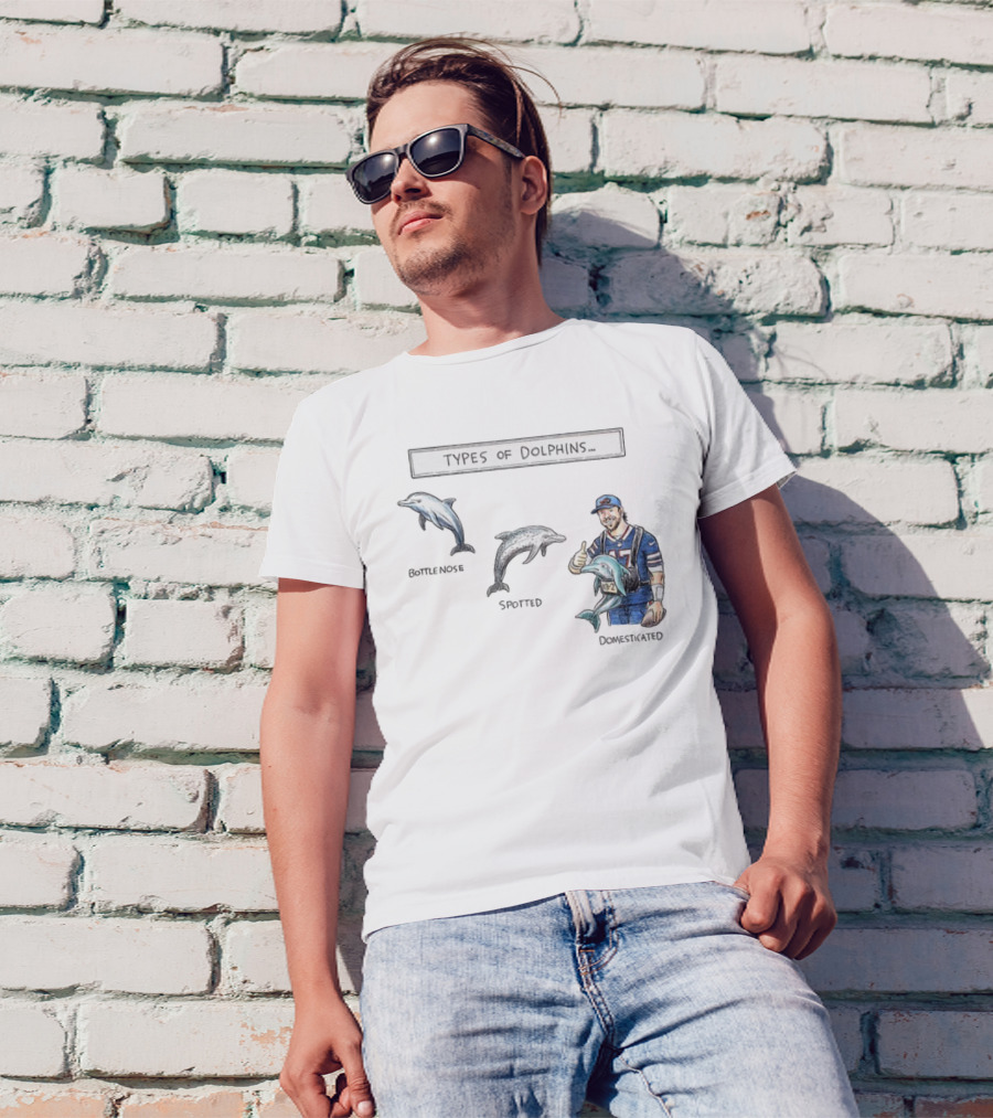 Buffalo Bills Josh Allen Types Of Dolphins Bottlenose Spotted Domesticated T-Shirt
