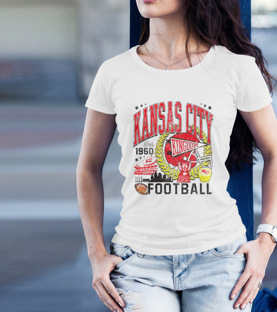Kansas City Kingdom Chiefs Football Est 1960 T-Shirt