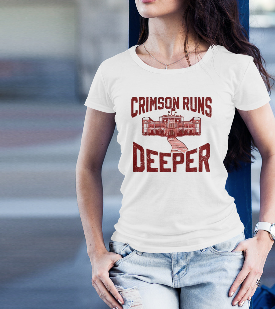 University Of Alabama Crimson Tide Crimson Runs Deeper Historic Campus Design T-Shirt