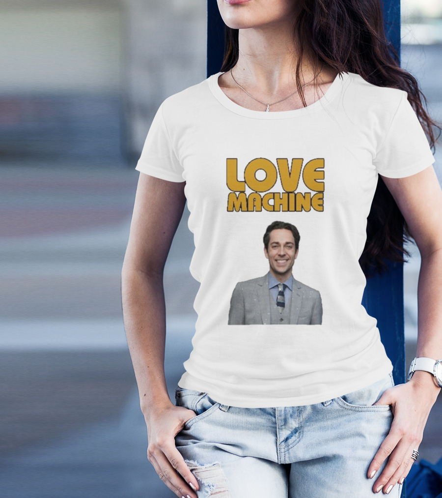 Zachary Levi Love Machine Raglan Smiling Style T-Shirt