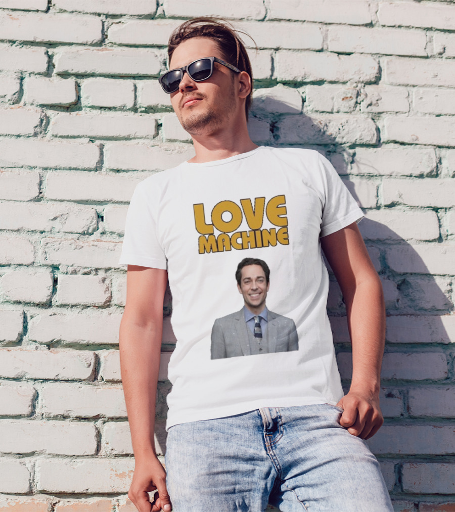 Zachary Levi Love Machine Raglan Smiling Style T-Shirt