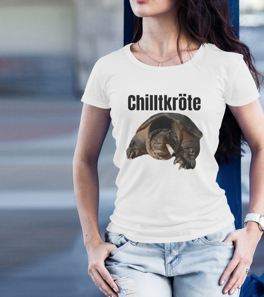 Chilltkröte Snapping Turtle With Cigarette Chelydra Serpentina T-Shirt