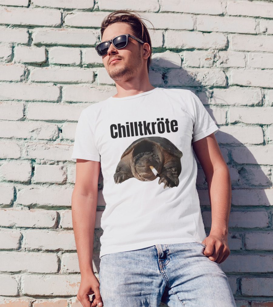 Chilltkröte Snapping Turtle With Cigarette Chelydra Serpentina T-Shirt