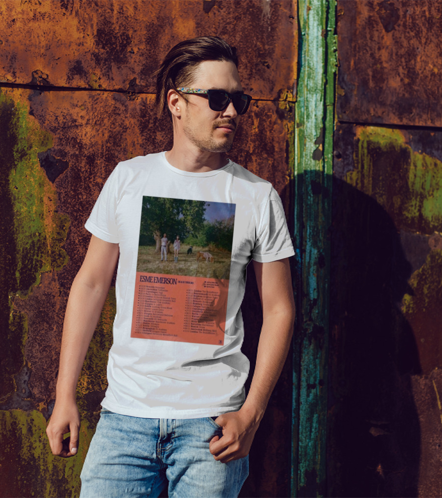 ESME EMERSON UK EU Tour 2025 Dates Featuring Dublin Paris Amsterdam London Glasgow Barcelona T-Shirt