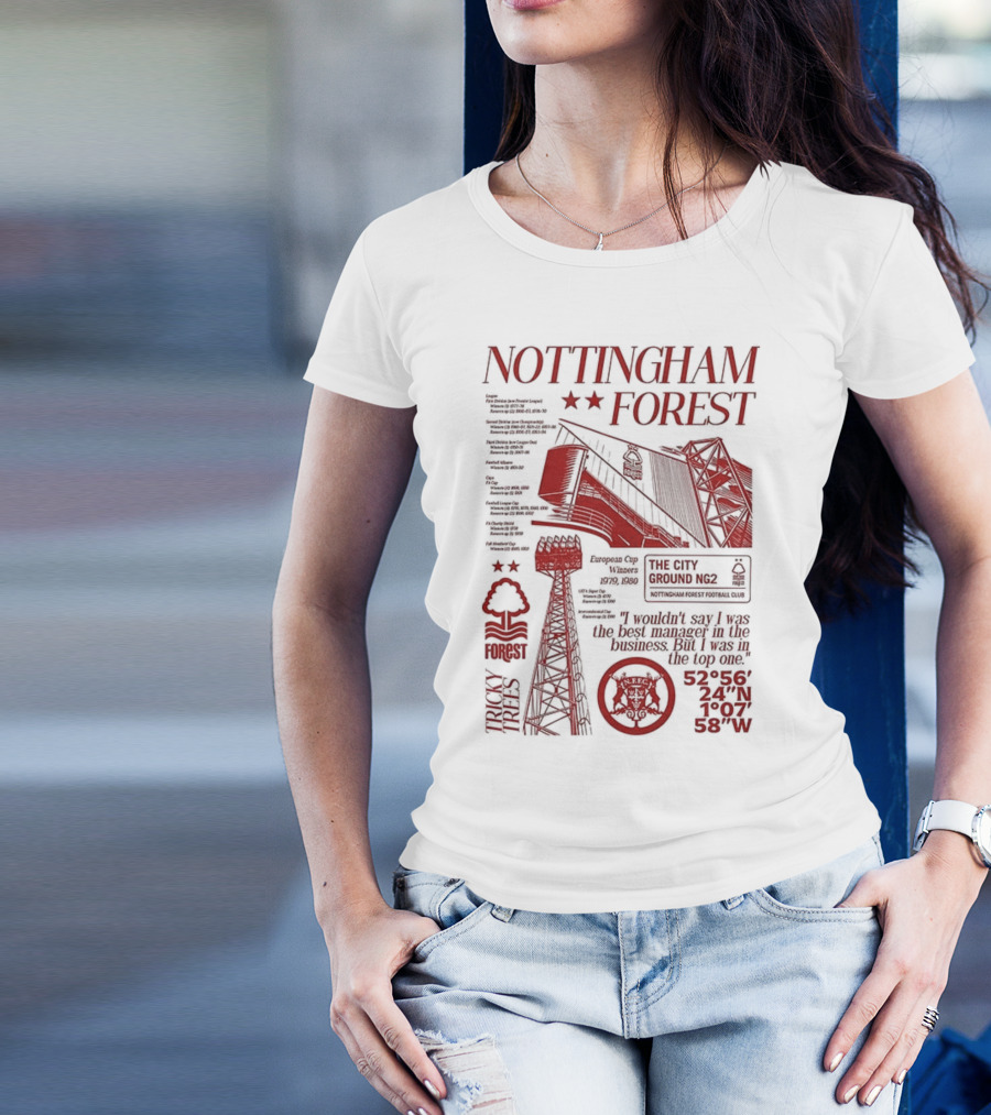 Nottingham Forest Premier League City Ground Nottinghamshire Football Club T-Shirt