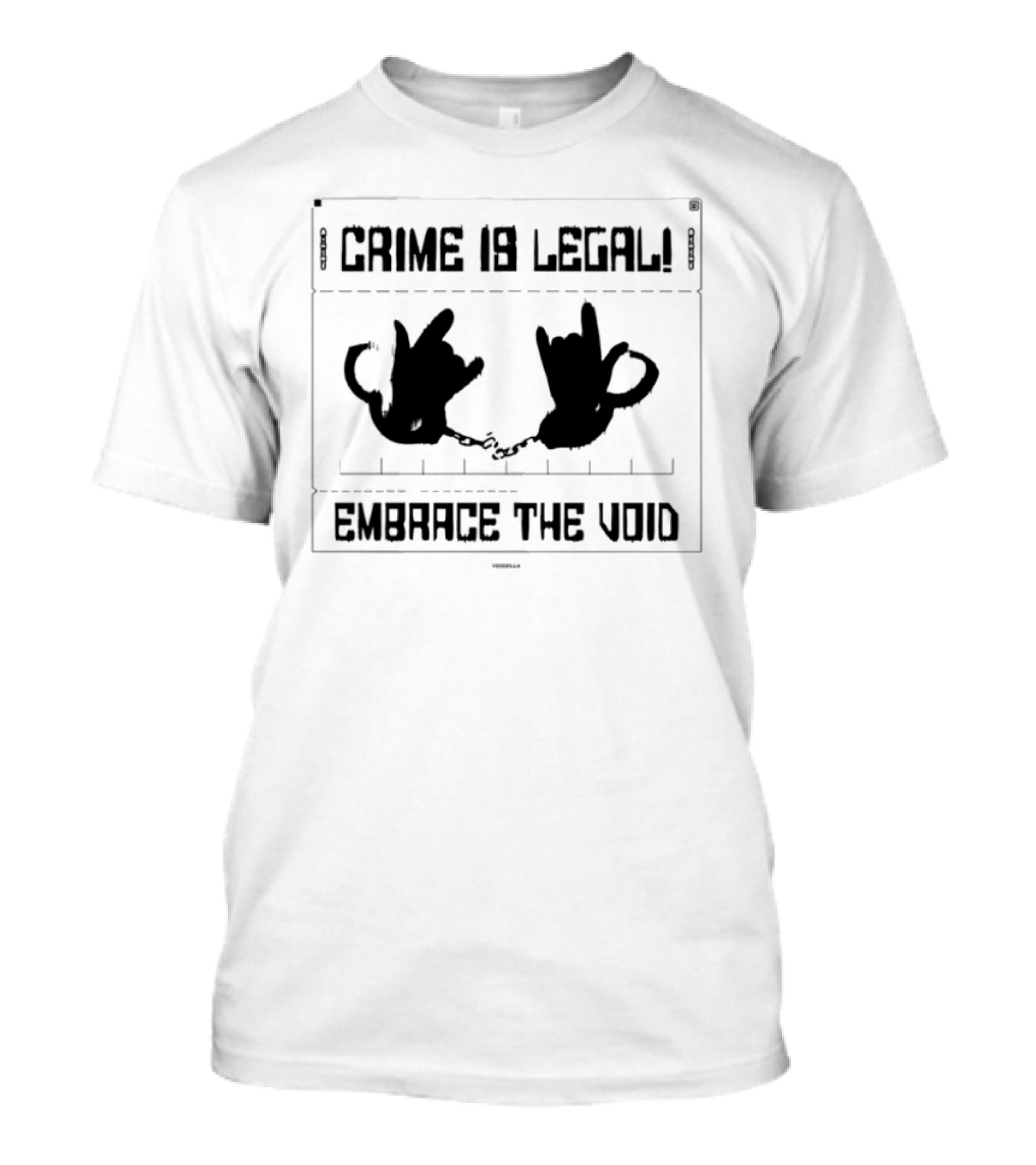 Embrace The Void Crime Is Legal Rose Symbol T-Shirt