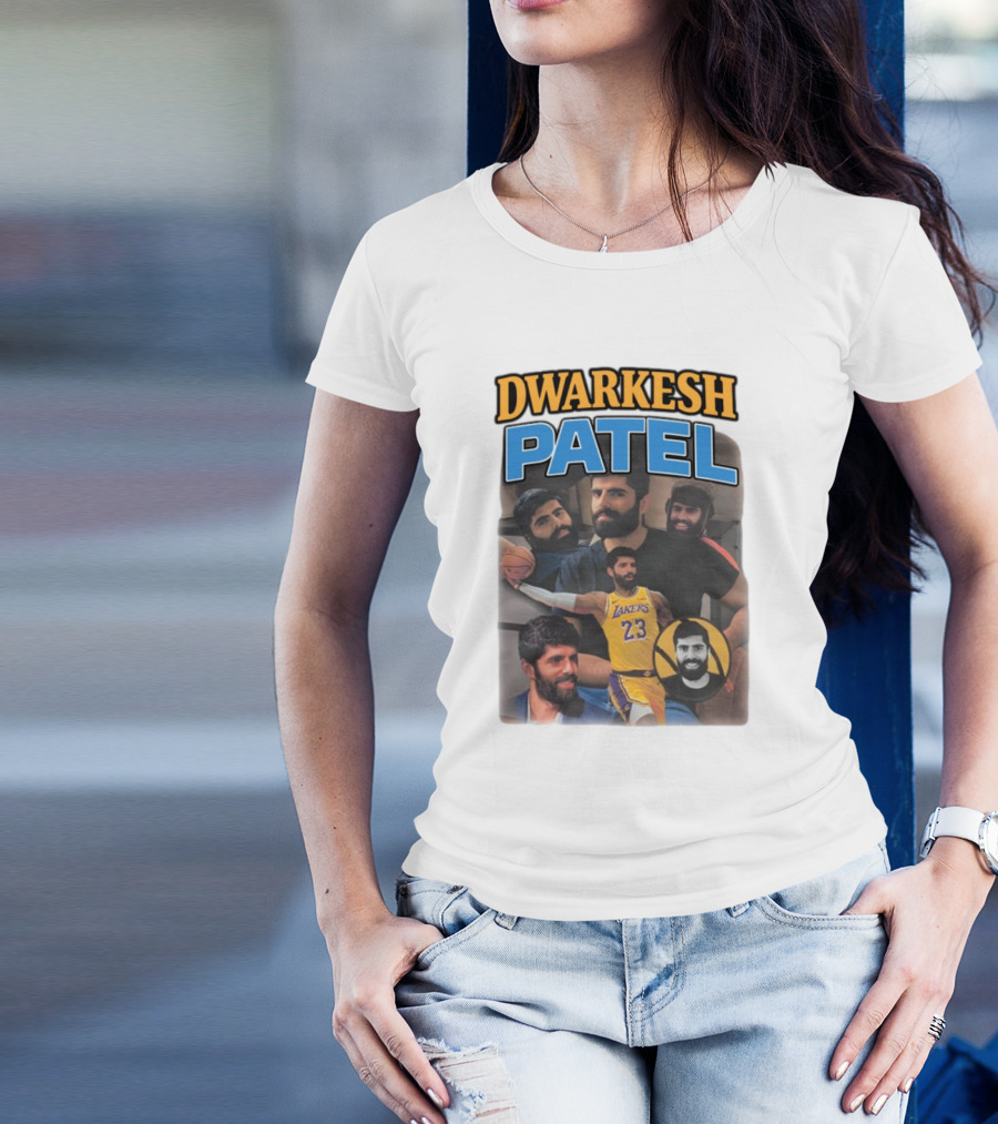 Dwarkesh Patel Lakers 23 Basketball Tribute T-Shirt