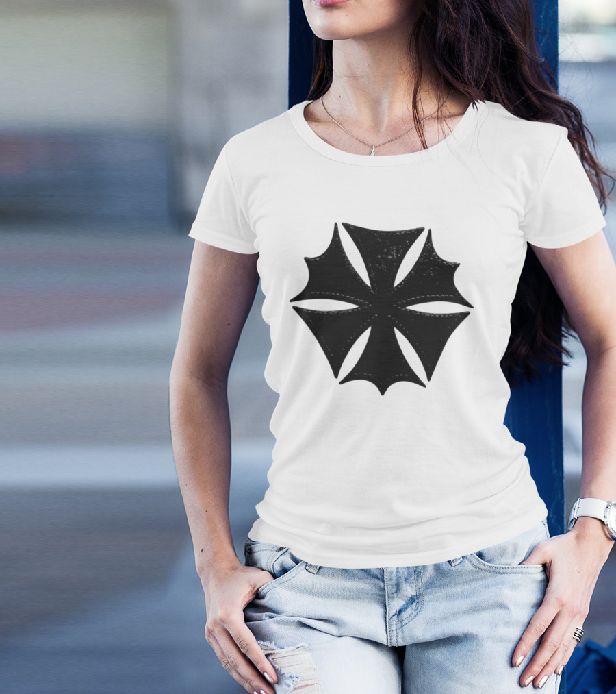 Hardstone Psycho Iron Cross Symbol Black T-Shirt