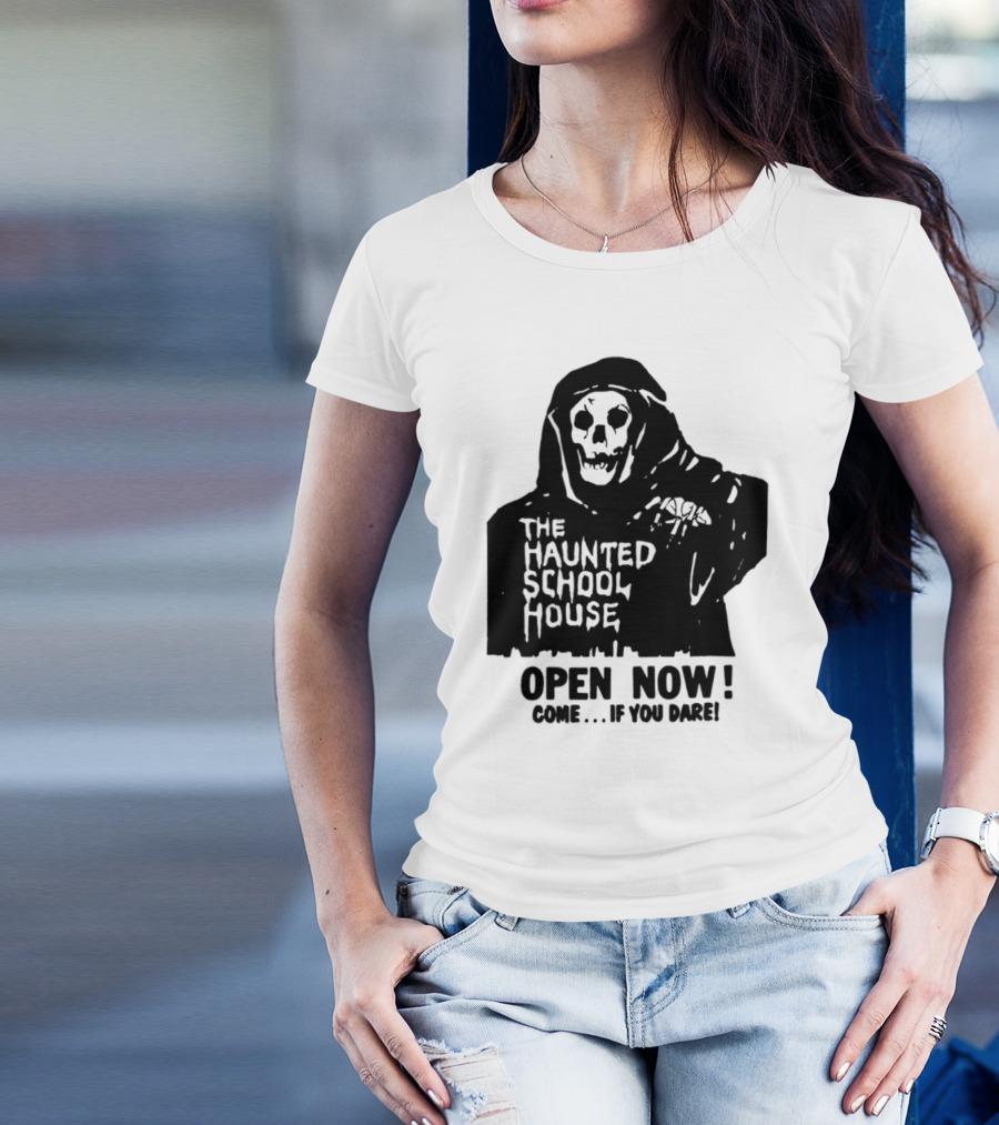 The Haunted School House Horror Movie Eerie Childhood Education Ghost Story T-Shirt