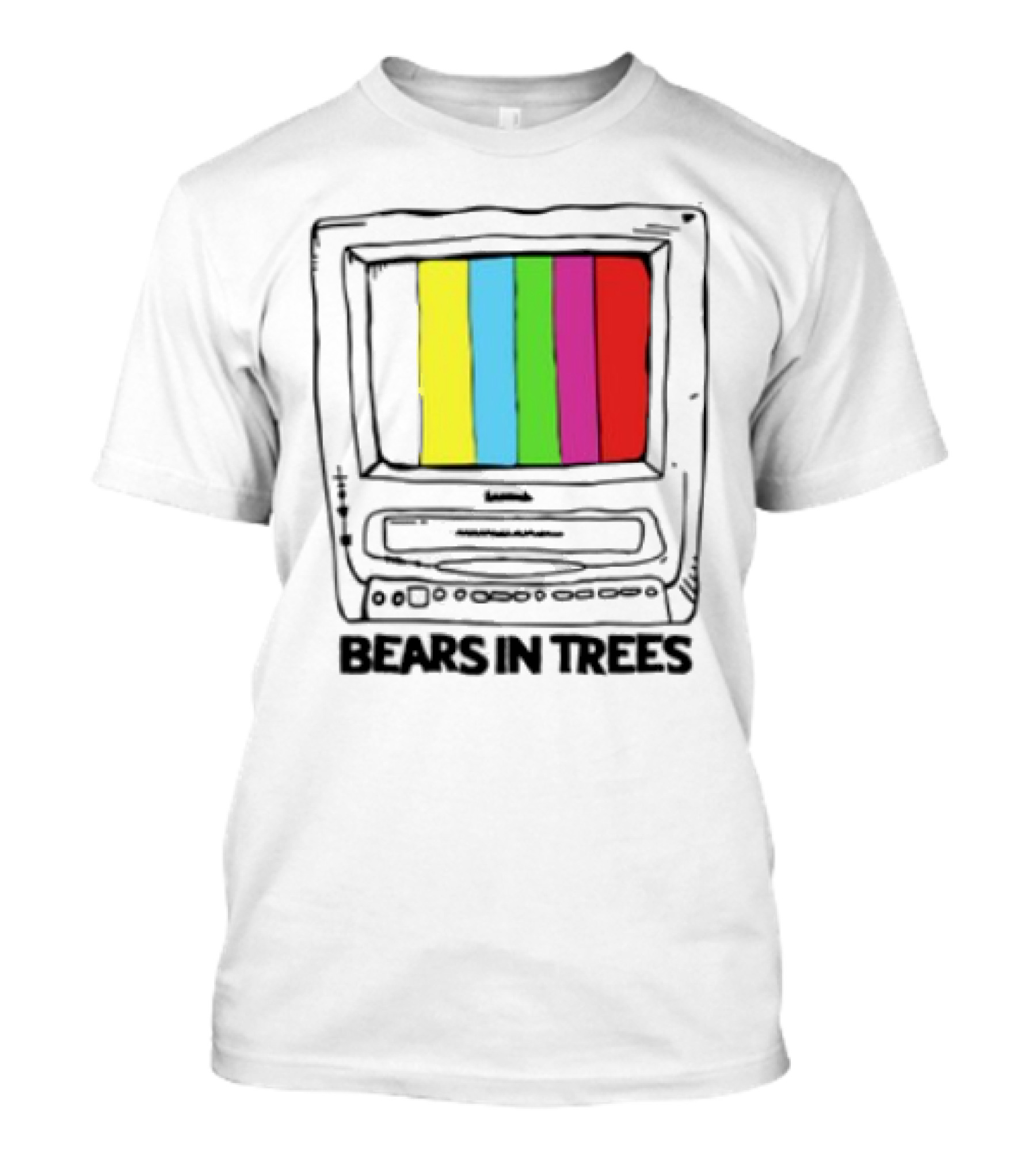 Bearsintrees TV Colorful Retro Bars Aesthetic T-Shirt