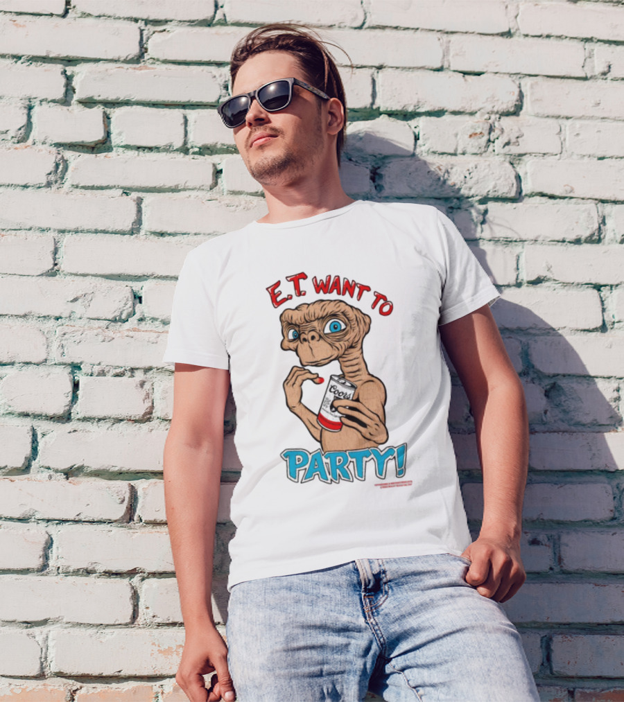 E.T. Want To Party Coors Can T-Shirt