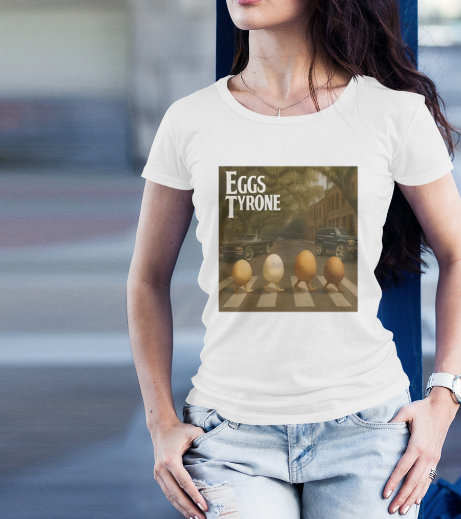 Eggs Tyrone Abbey Road Parody Street Scene T-Shirt