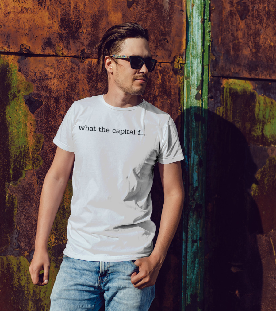 Elisheva What The Capital F Typography T-Shirt