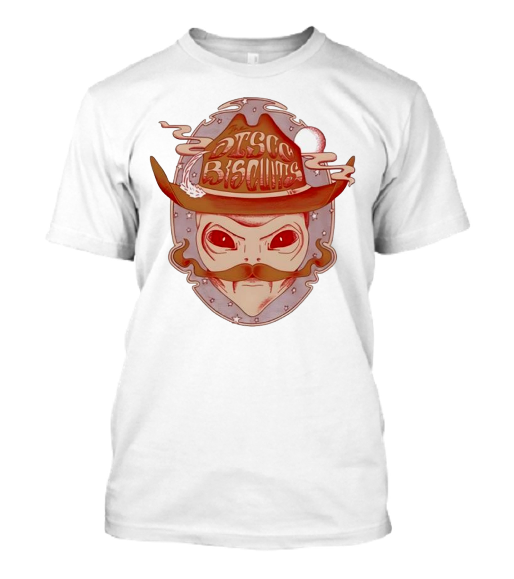 Disco Biscuits Alien Cowboy With Hat And Mustache T-Shirt