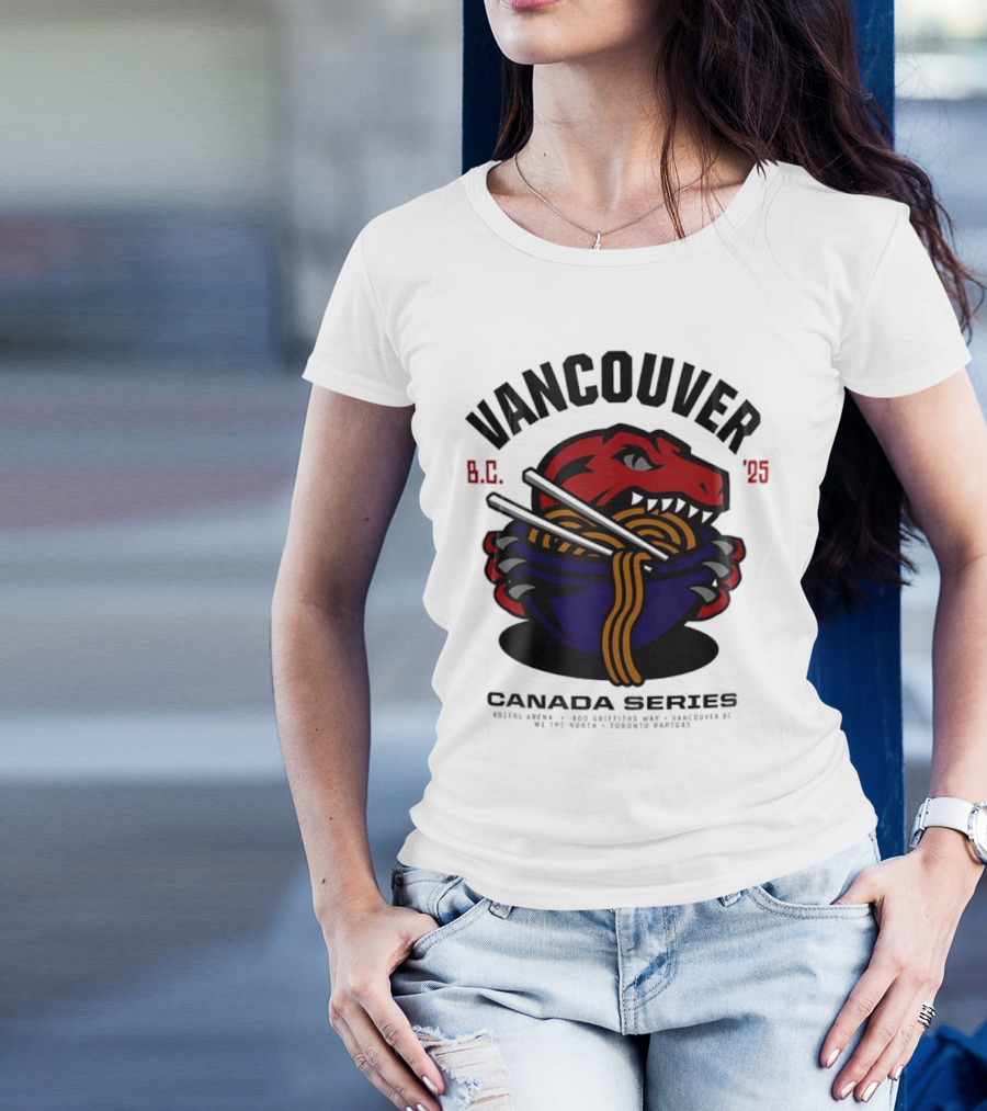 Vancouver BC 2025 Toronto Raptors Noodles Series T-Shirt