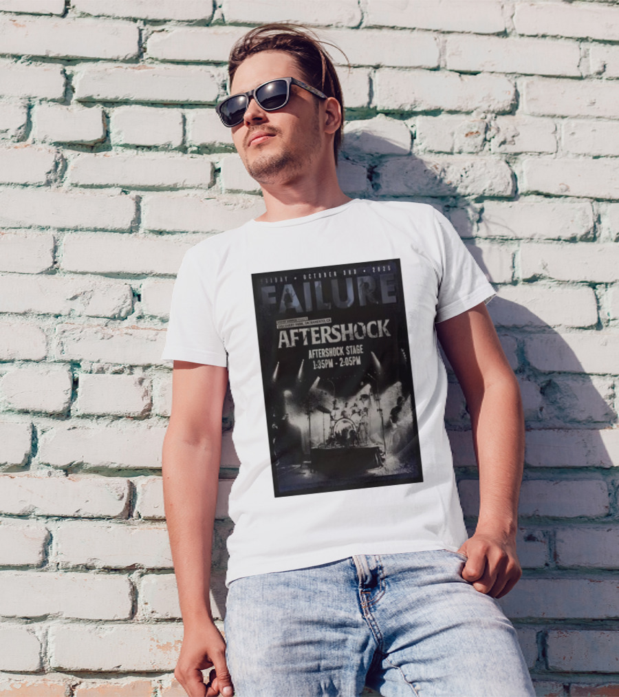 FAILURE Aftershock Discovery Park Sacramento October 3rd 2025 Tour T-Shirt