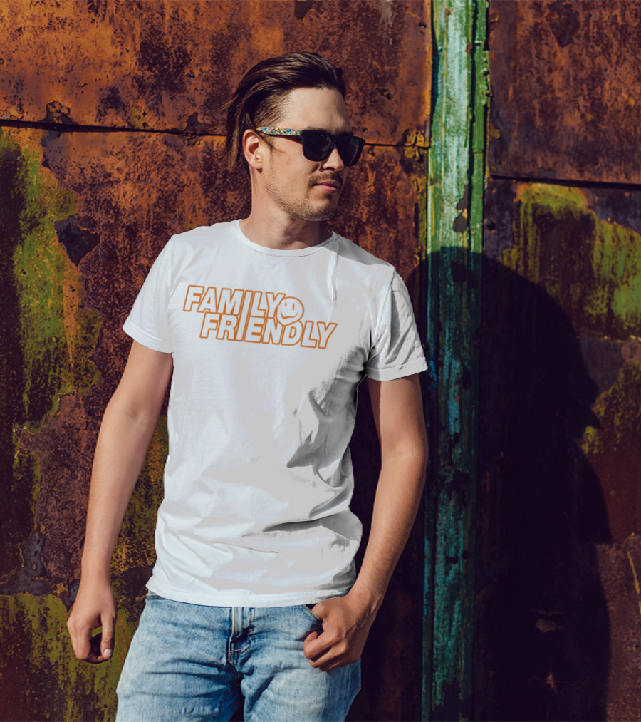 FAMILY FRIENDLY Smiley Face Retro Style T-Shirt