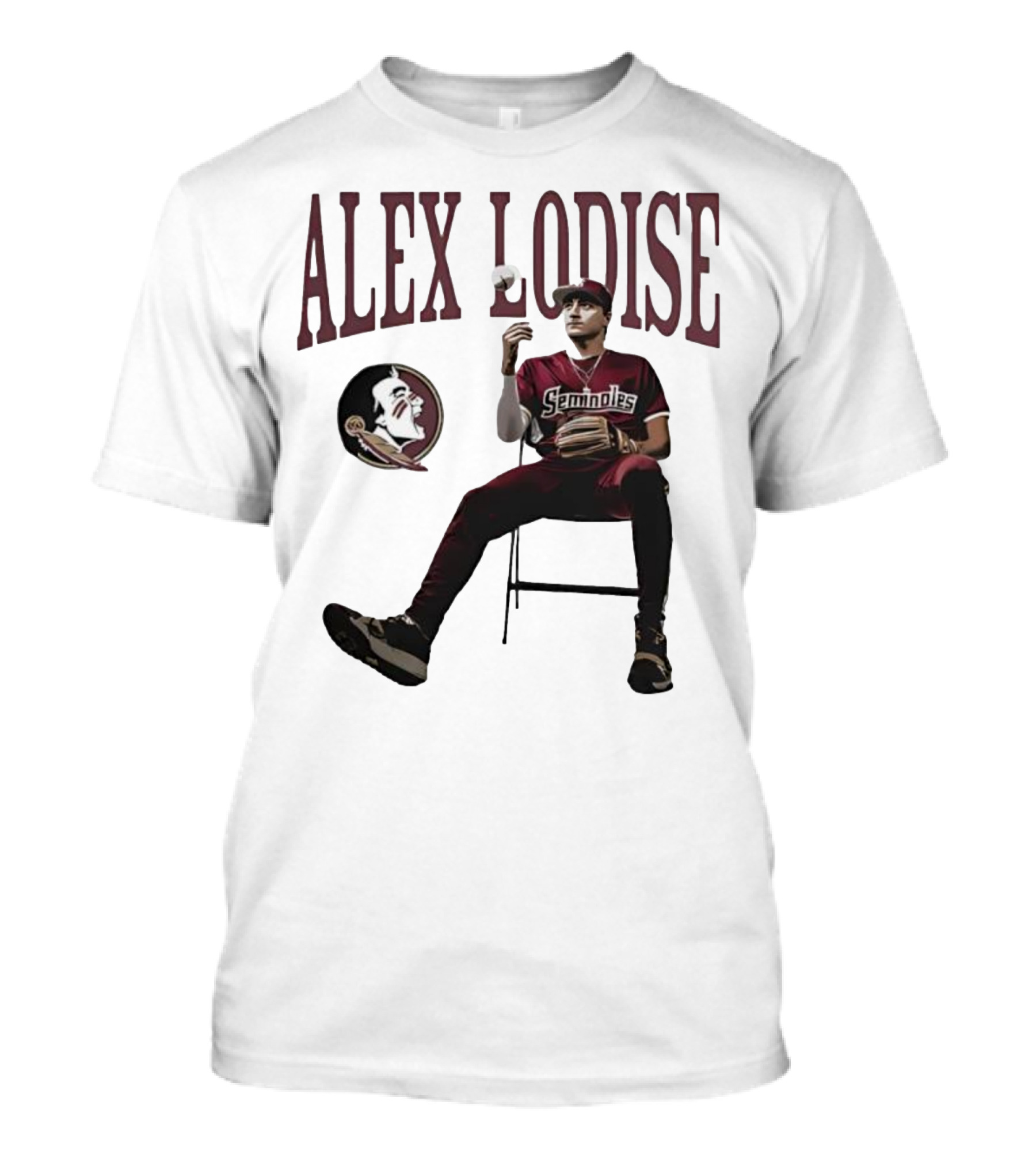 Florida State Seminoles Alex Lodise FSU Baseball Seminoles Icon T-Shirt