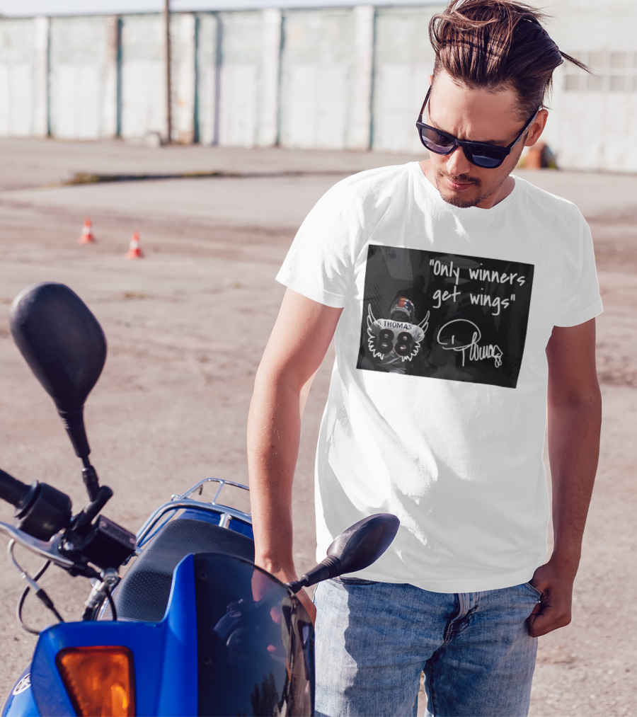 Thomas Number 88 Only Winners Get Wings Signature T-Shirt