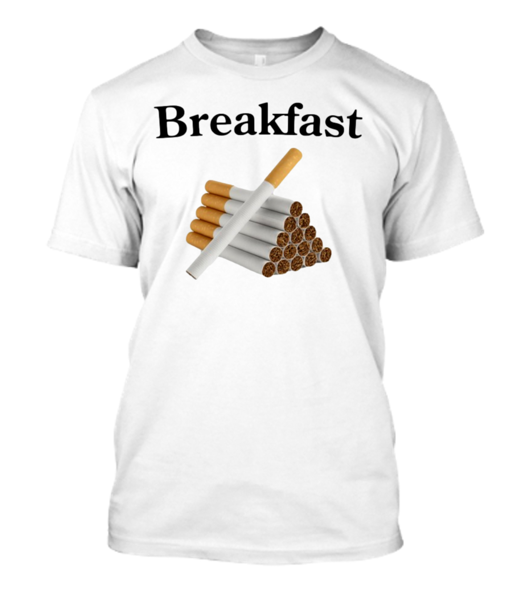Breakfast Cigarette Stacked Cigarettes Pyramid T-Shirt