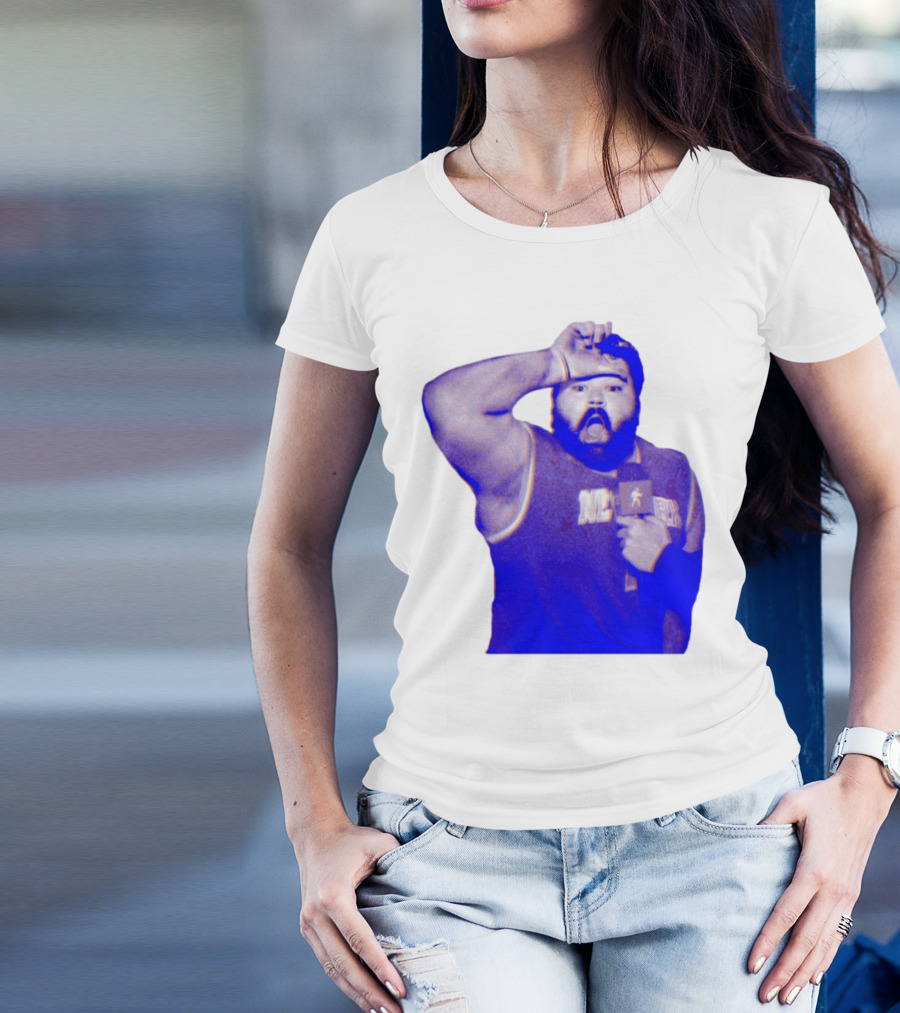 Karltowns Wearing Jason Dantona NYC Basketball Theme Blue Tone T-Shirt