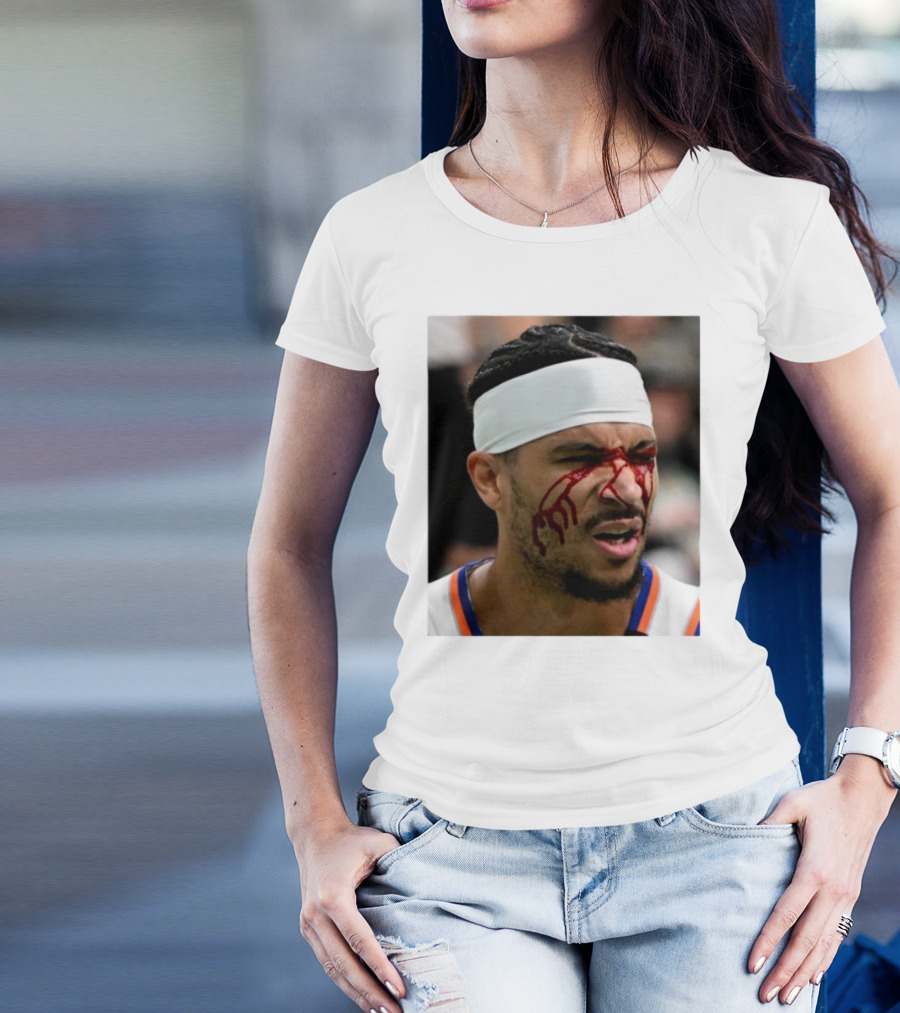 Limited Edition Josh Hart New York Knicks Elbowed Face Moment T-Shirt