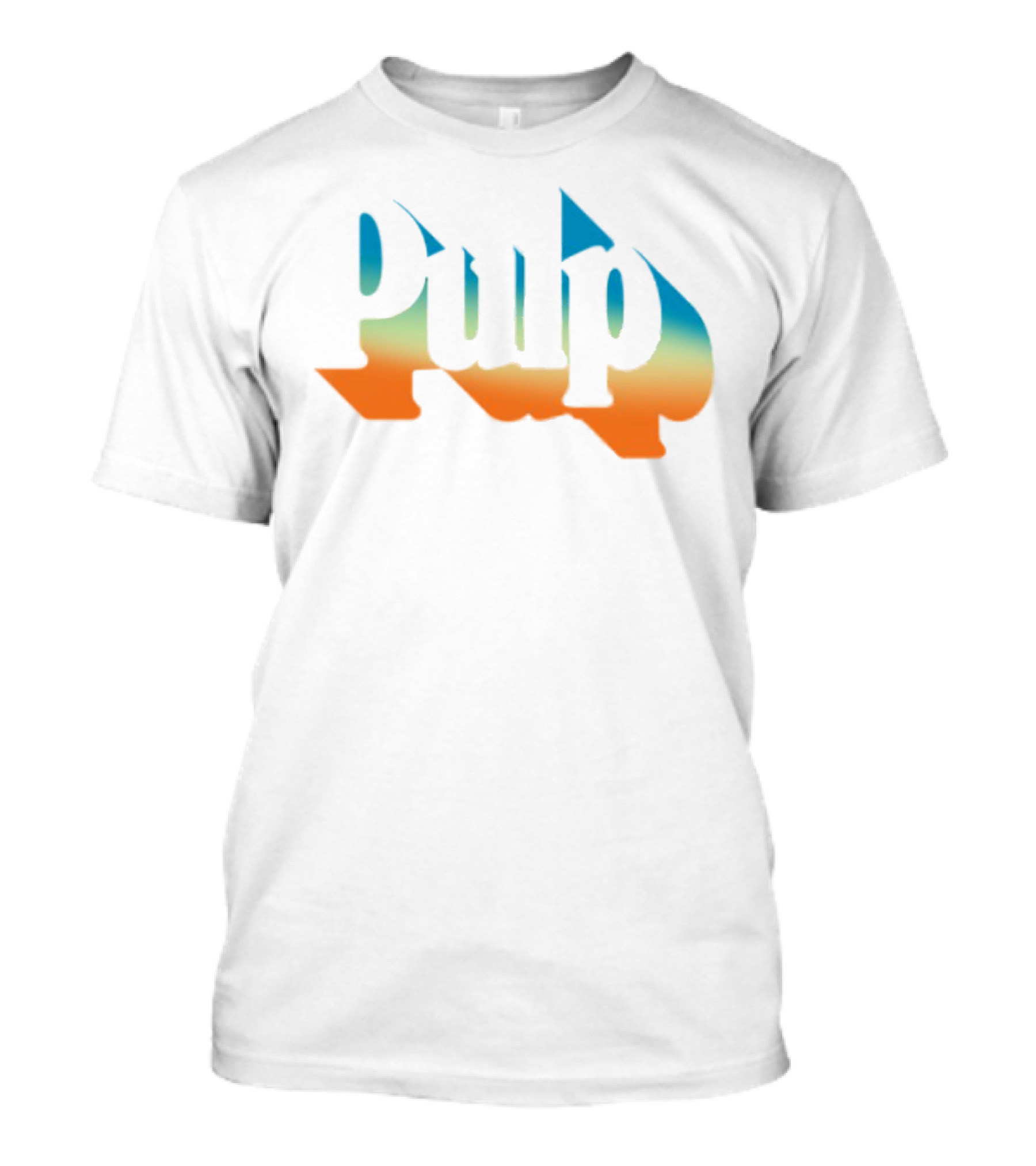 Pulp Sunset Ombre Text Style T-Shirt