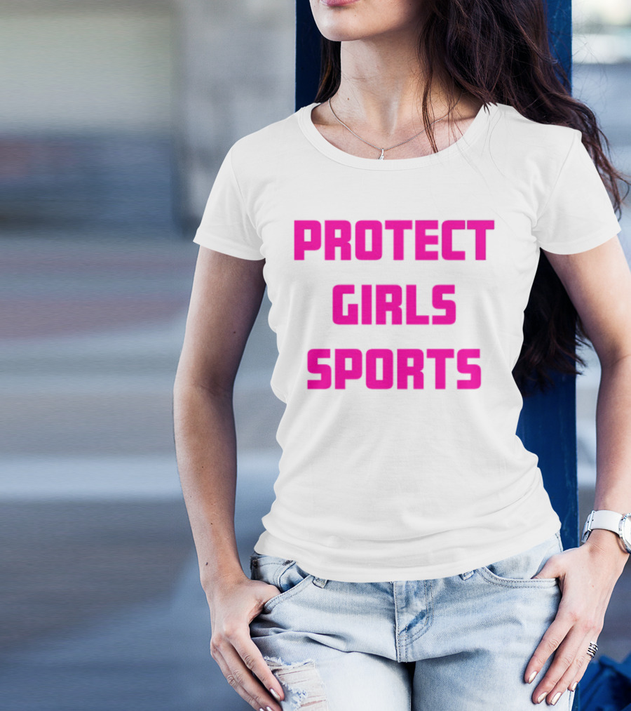 Protect Girls Sports Bold Pink Advocacy Design T-Shirt