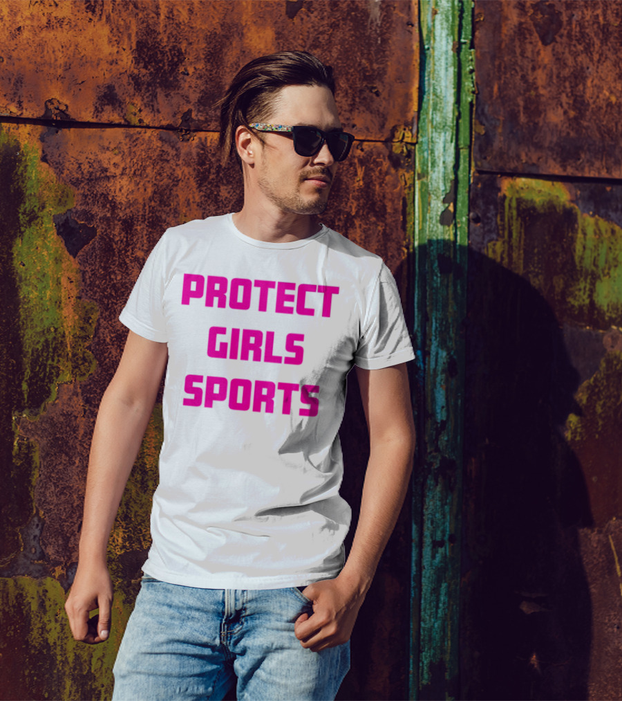 Protect Girls Sports Bold Pink Advocacy Design T-Shirt