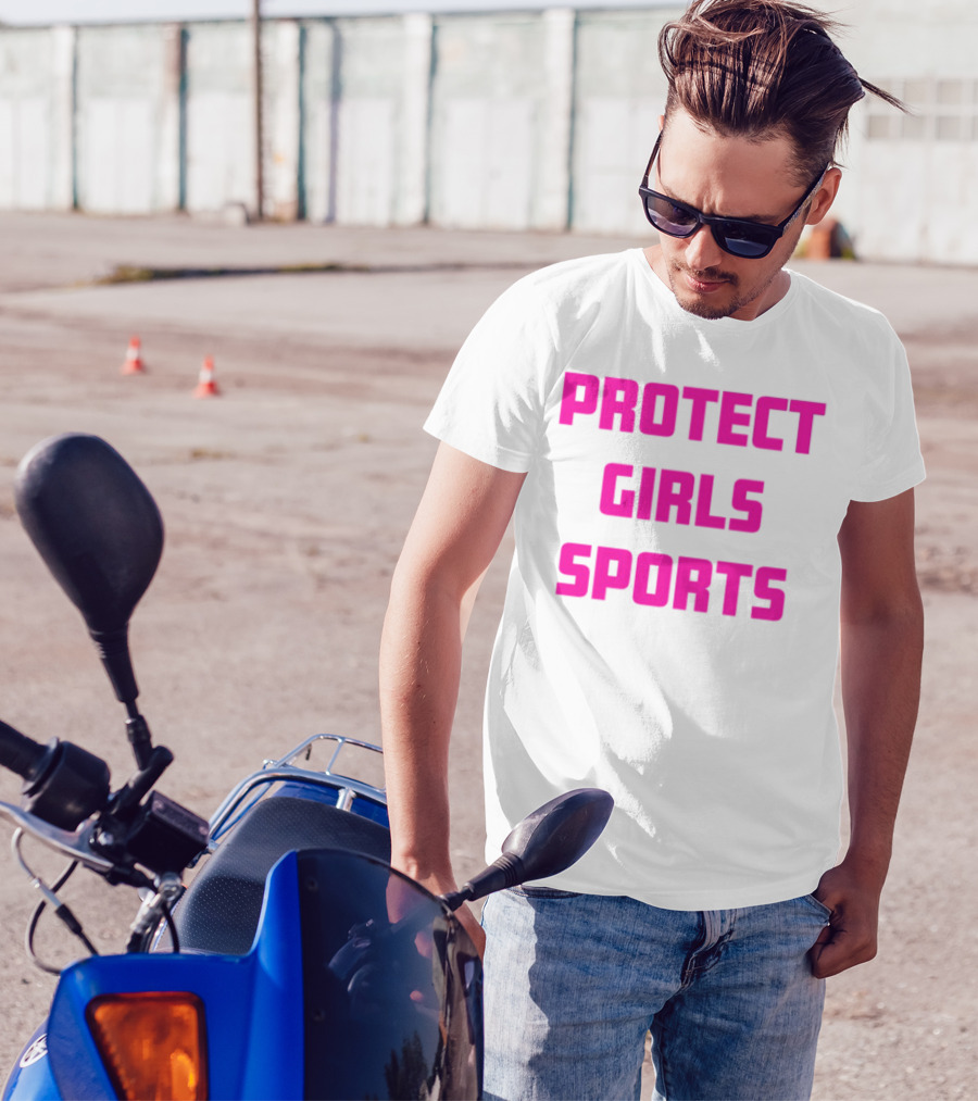 Protect Girls Sports Bold Pink Advocacy Design T-Shirt