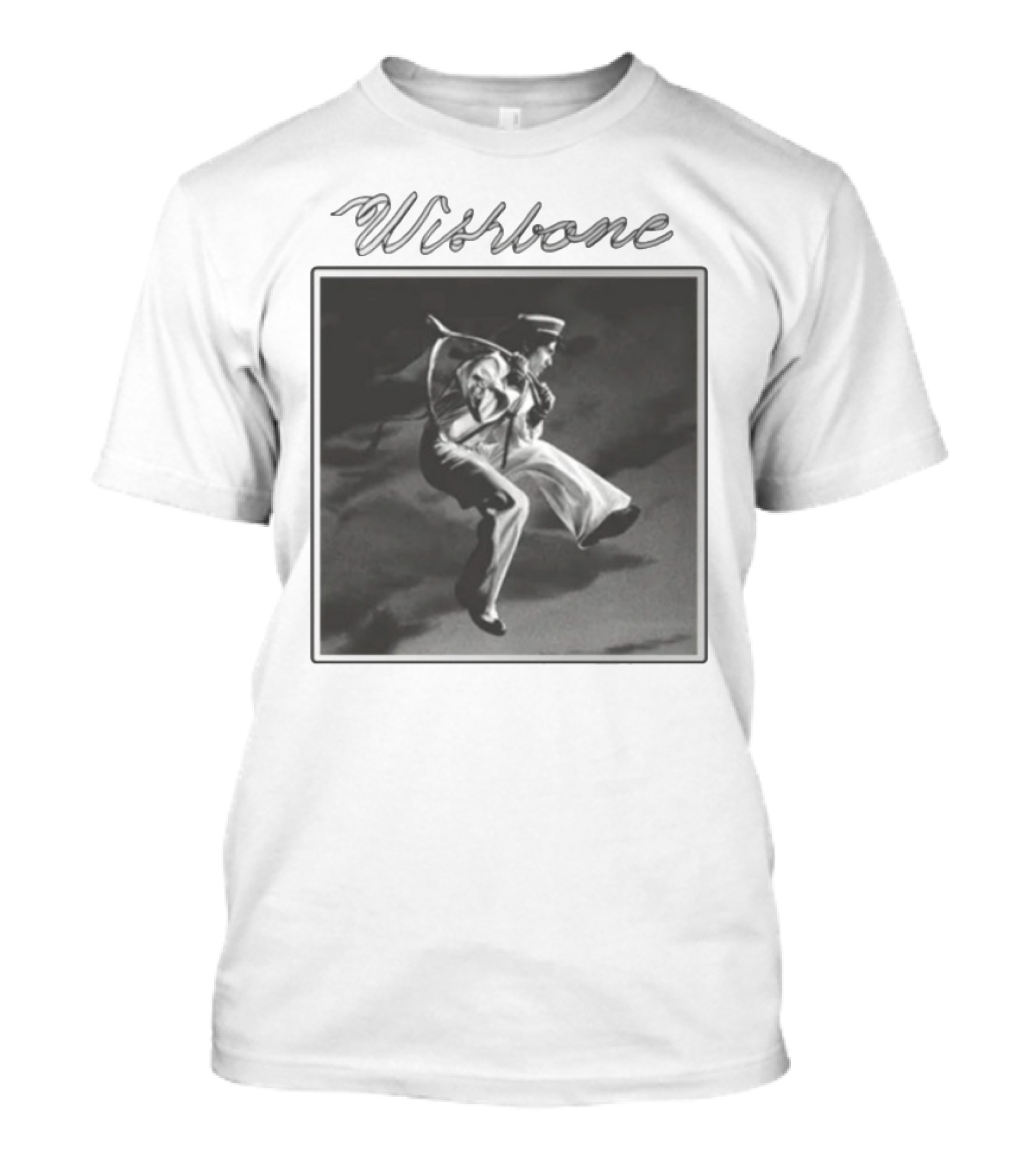 Wishbone Sailor Jumping Album Cover Black And White T-Shirt