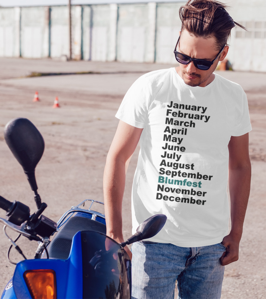 Blumhouse Blumfest Annual Celebrations Calendar Months Listed Design T-Shirt