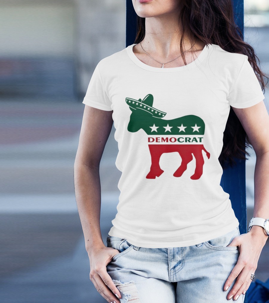 Democrat Donkey Sombrero Stars Cinco De Mayo Celebration T-Shirt
