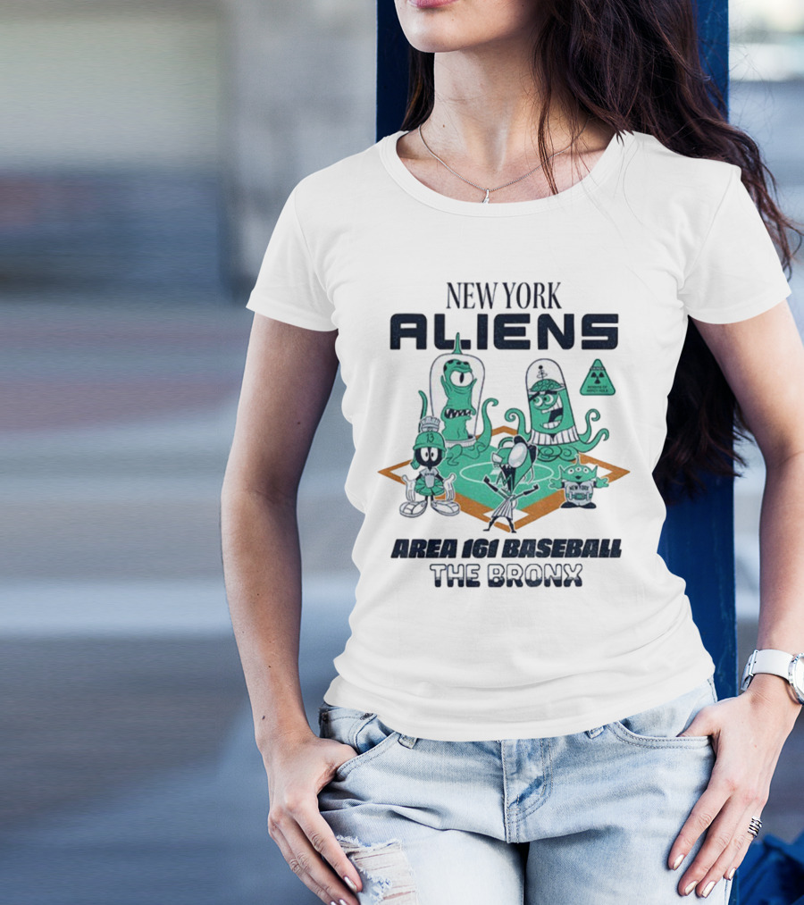 New York Aliens Area 161 Baseball The Bronx T-Shirt