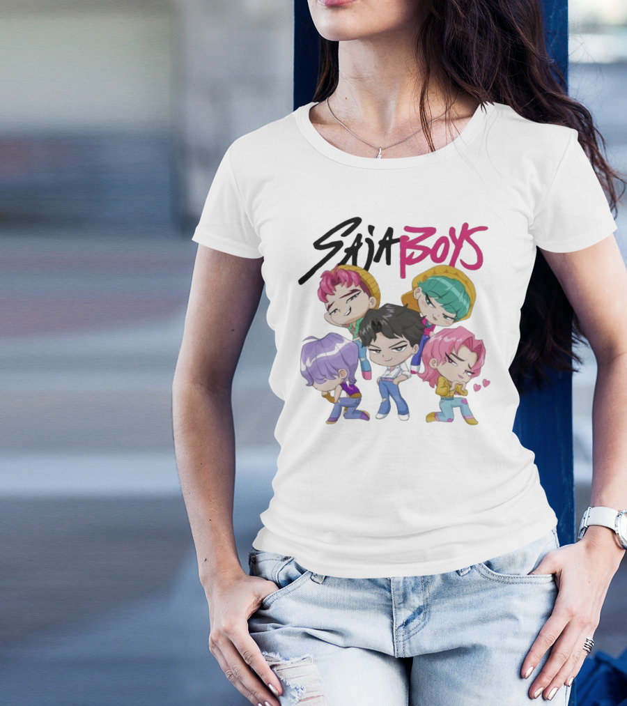 KPop Saja Boys Chibi Demon Hunters Characters T-Shirt