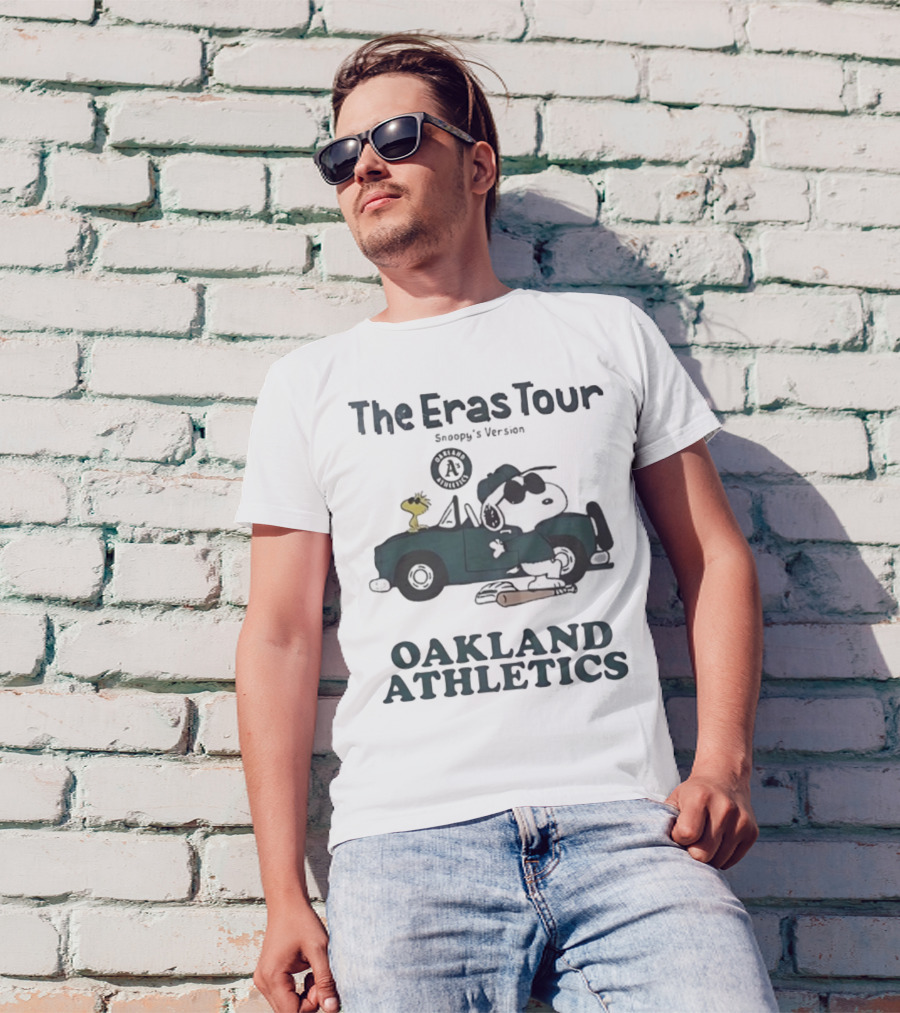 The Eras Tour Snoopy Version Oakland Athletics Peanuts Woodstock T-Shirt