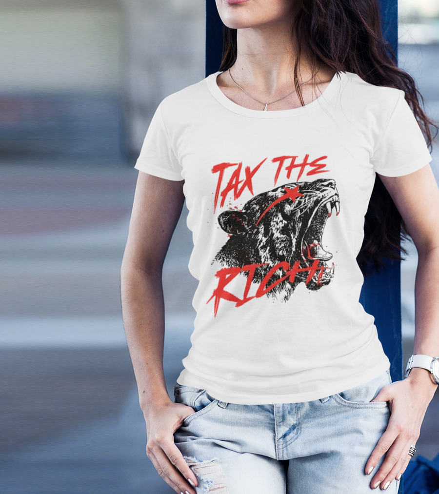 Tax The Rich Tiger Roar Anti Billionaire T-Shirt