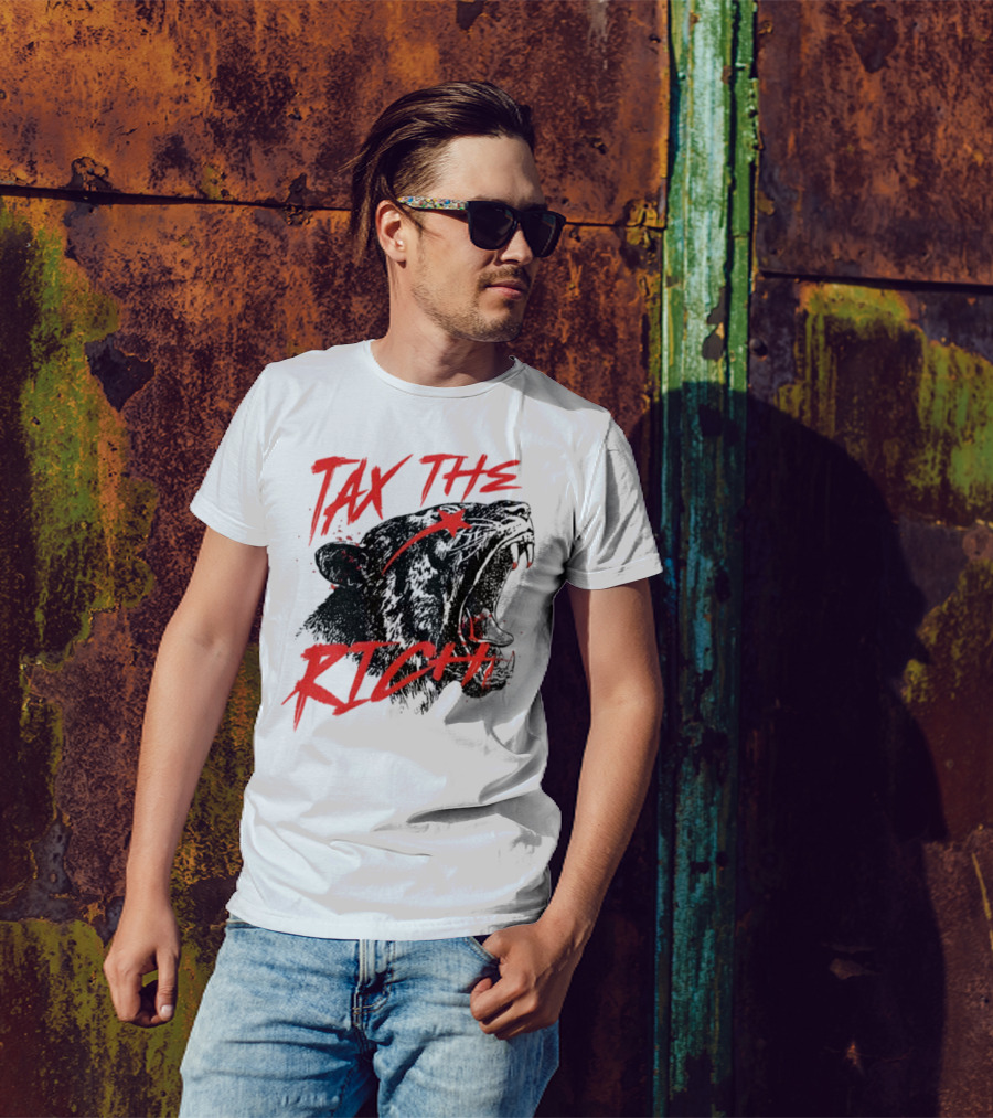 Tax The Rich Tiger Roar Anti Billionaire T-Shirt