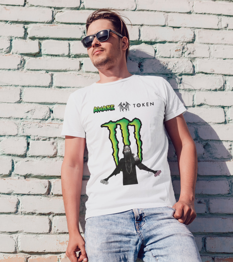 Awake Token Monster Energy Hooded Figure T-Shirt