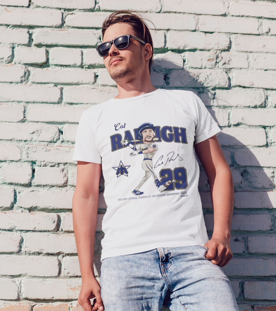 Cal Raleigh Seattle Mariners MVP Throwbacks Northwest Signature 2025 29 T-Shirt