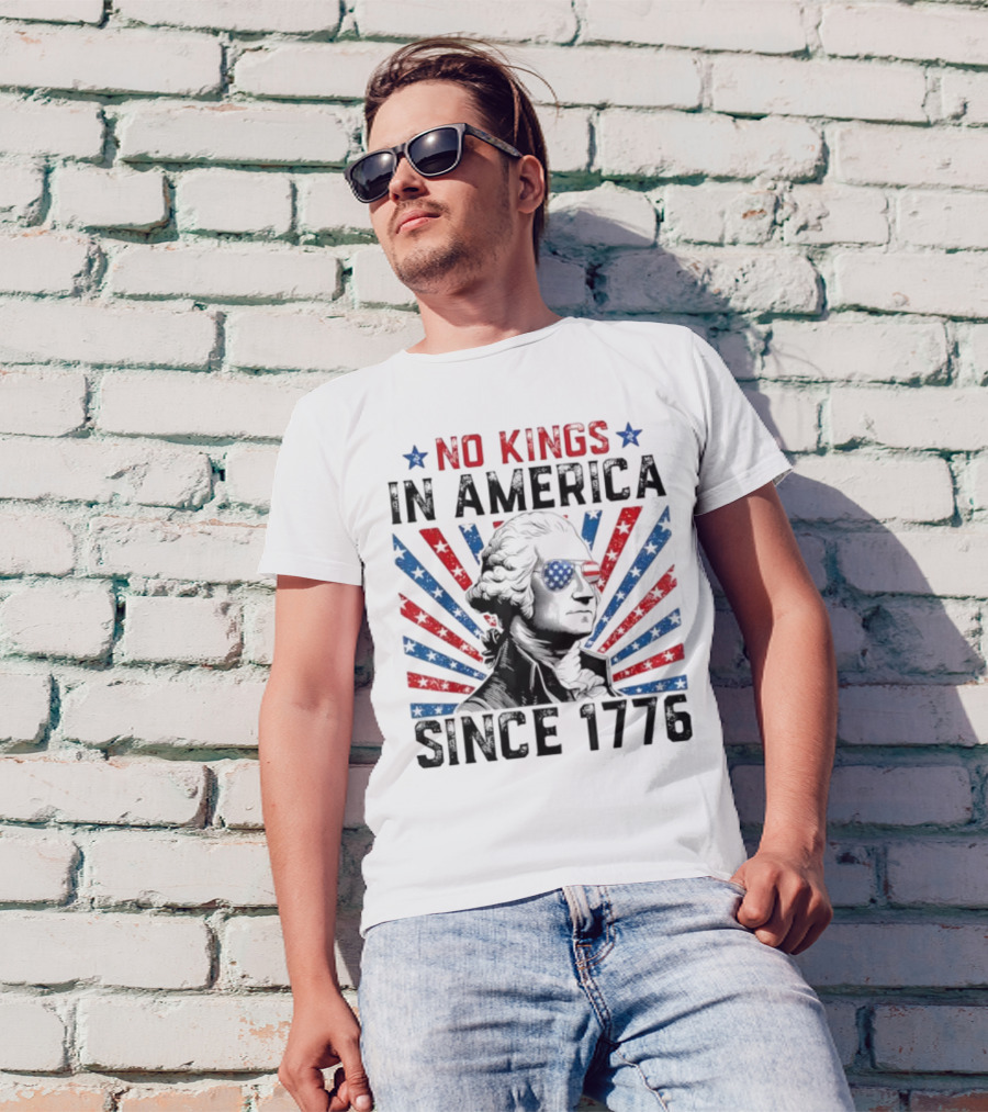 George Washington No Kings In America Since 1776 Retro T-Shirt
