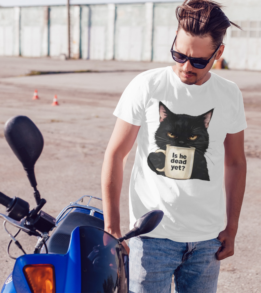 Is He Dead Yet Black Cat FDT Anti Trump T-Shirt