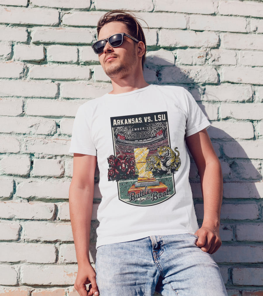 Arkansas Vs LSU November 15th 2025 Battle For The Boot T-Shirt