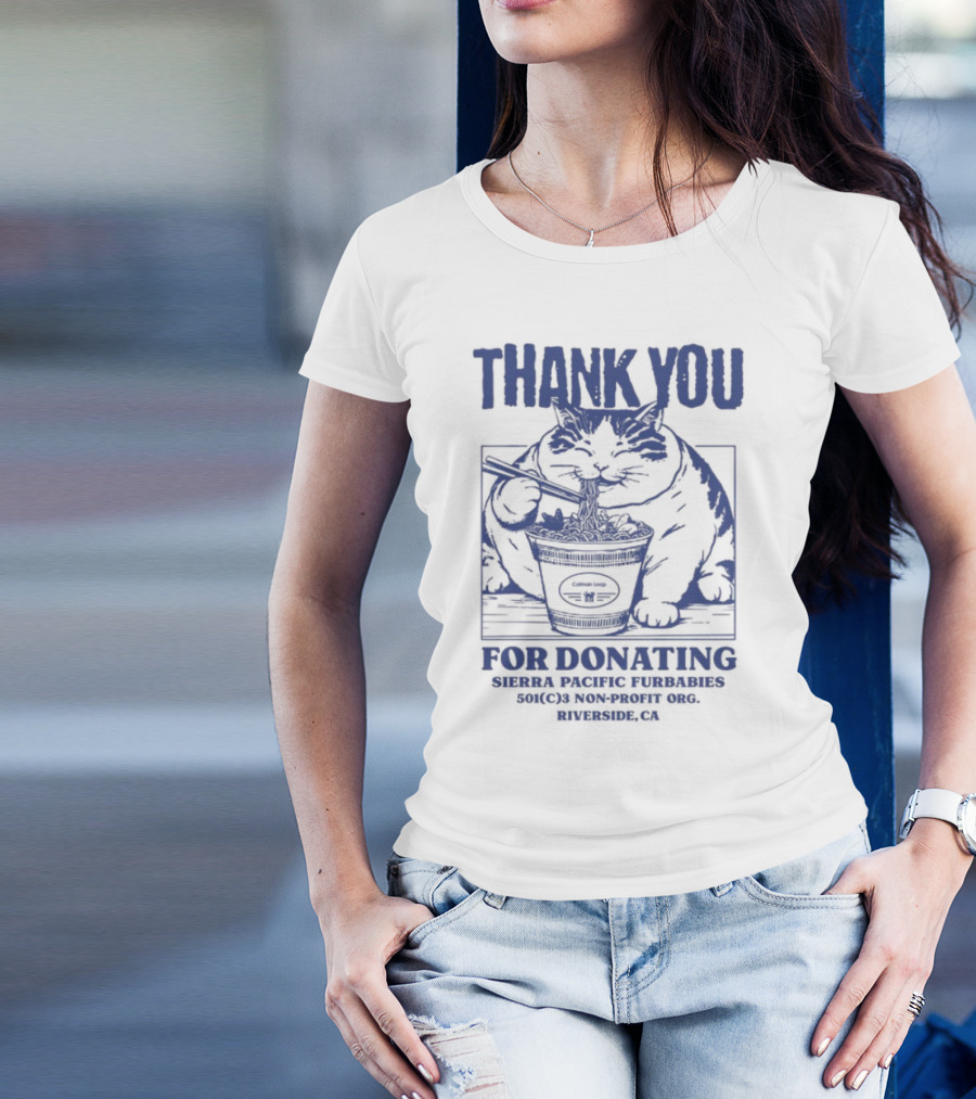 Thank You For Donating Santa Cruz Mountain Brewery Californians For Ferrets Monterey Bay California T-Shirt