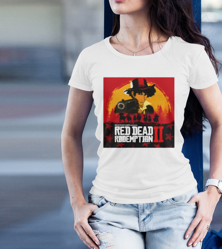 Rockstar Games Red Dead Redemption II Goofyahhtees Spike Rd2 Cowboy Gunman T-Shirt