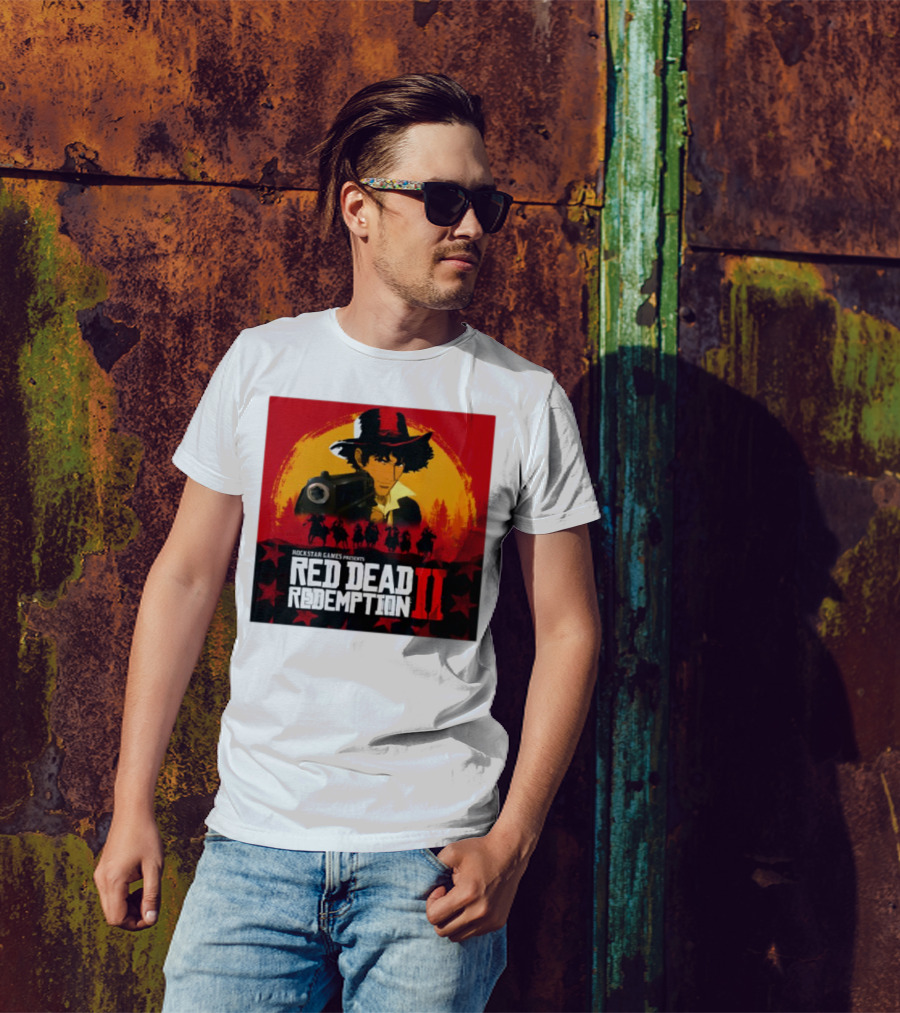 Rockstar Games Red Dead Redemption II Goofyahhtees Spike Rd2 Cowboy Gunman T-Shirt