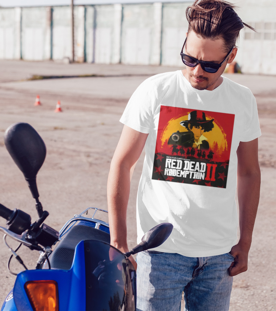 Rockstar Games Red Dead Redemption II Goofyahhtees Spike Rd2 Cowboy Gunman T-Shirt